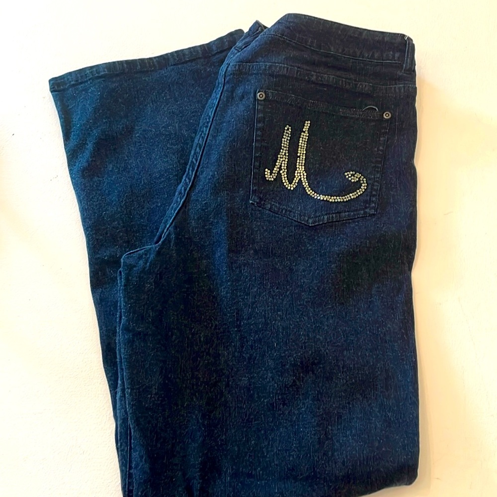 Melody Thomas Scott jeans. Flared ankle. Size 16 Diamond M on back pocket
